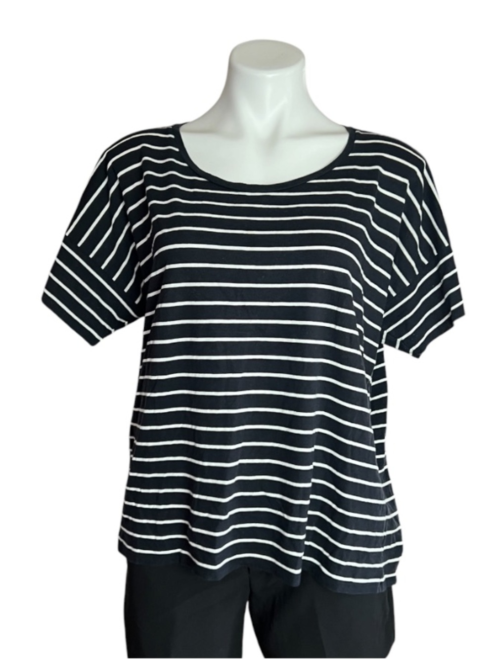Everlane Striped Boxy Tee Minimalist Nautical Cotton XL